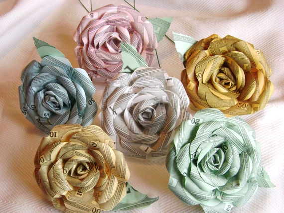 Recycled Paper Flower Bouquet Yok Kubkireklamowe Co - monopoly money paper rose 7 flower assortment recycled paper etsy
